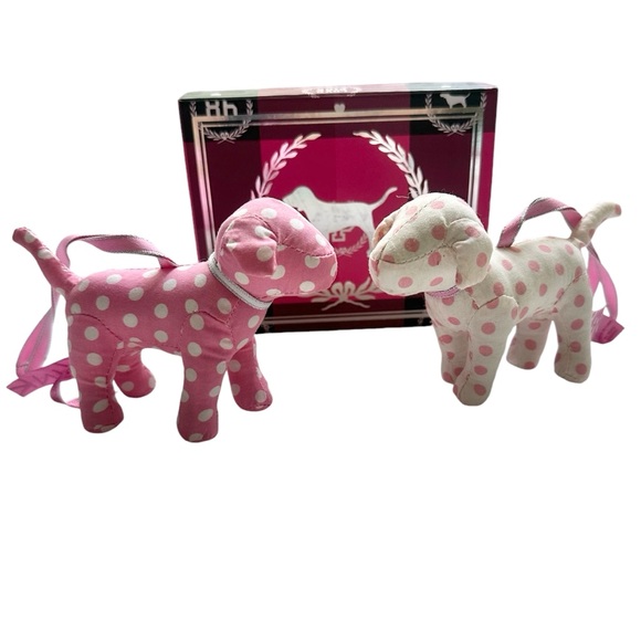 PiNK Victoria’s Secret Mini Dog Ornaments + VS LOVE PiNK Box PiNK Christmas - Picture 11 of 11